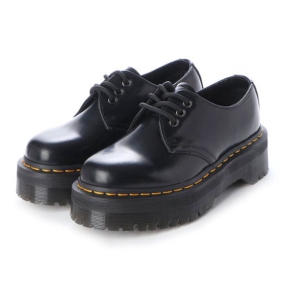Dr. Martens Women's 1461 Quad Platform Retro Black Smooth US 9/9.5 - Picture 2 of 5
